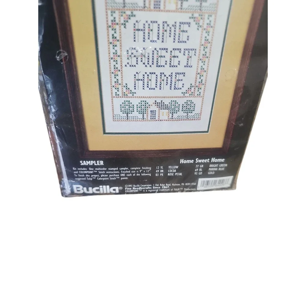 VTG 1993 Bucilla Home Sweet Home 64026 Counted Cross Stitch Kit 9
